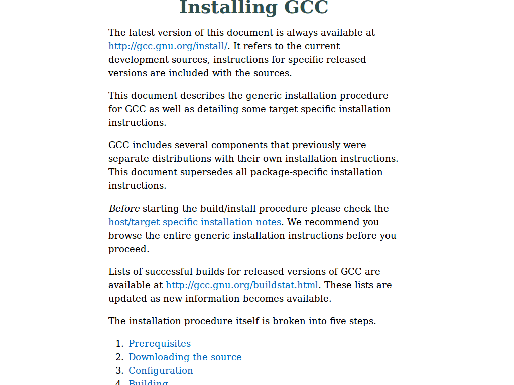 GCC Install Instructions