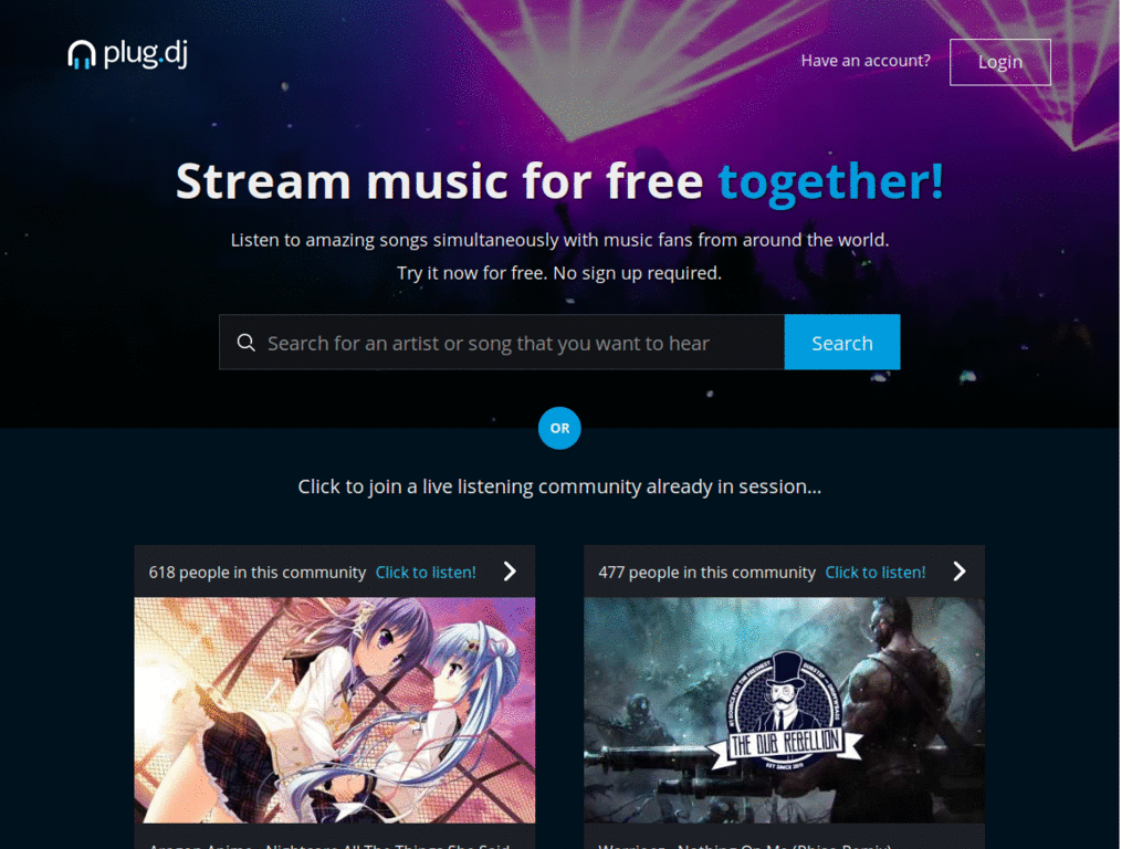plug.dj - Transparent playlist and user menus