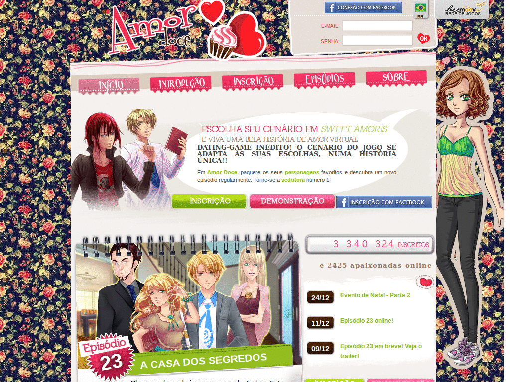 Fundo Flores - Tema Amor Doce