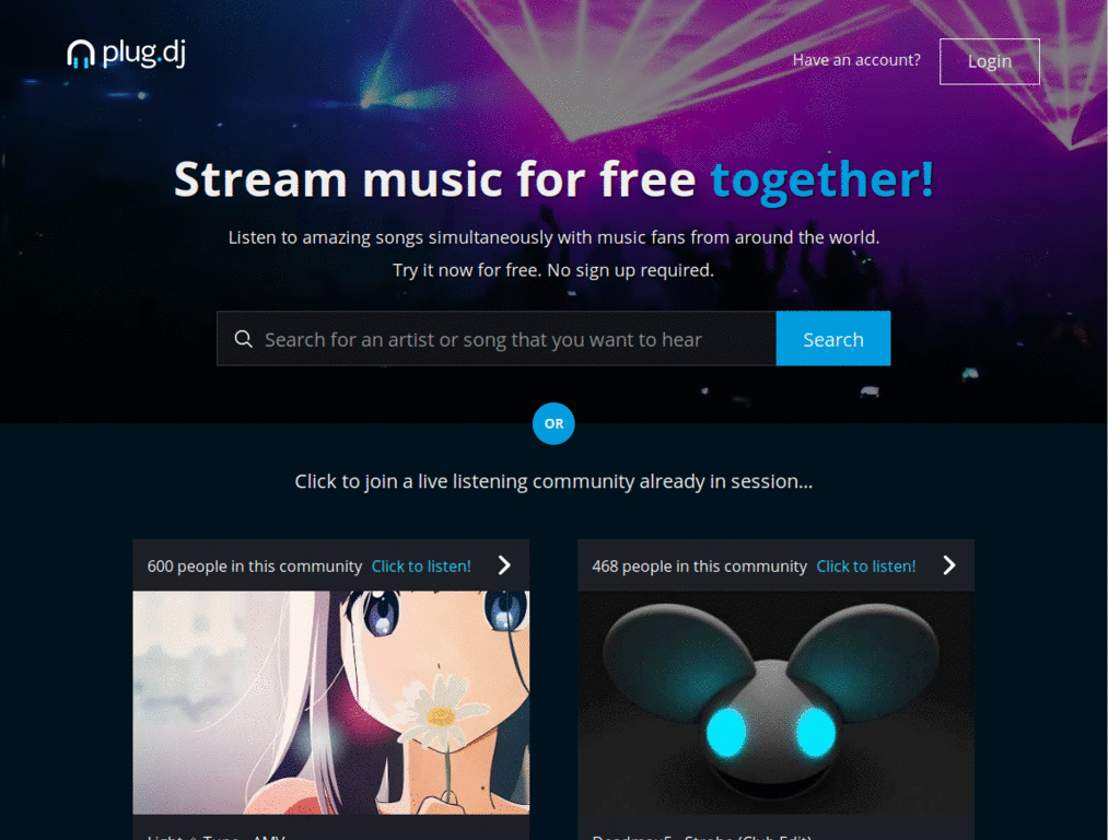 plug.dj - Transparent dialog boxes
