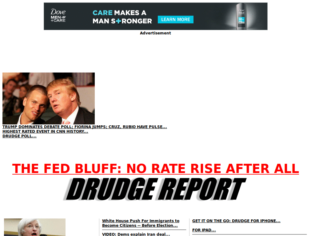 Drudge Report - Stripped to the bones