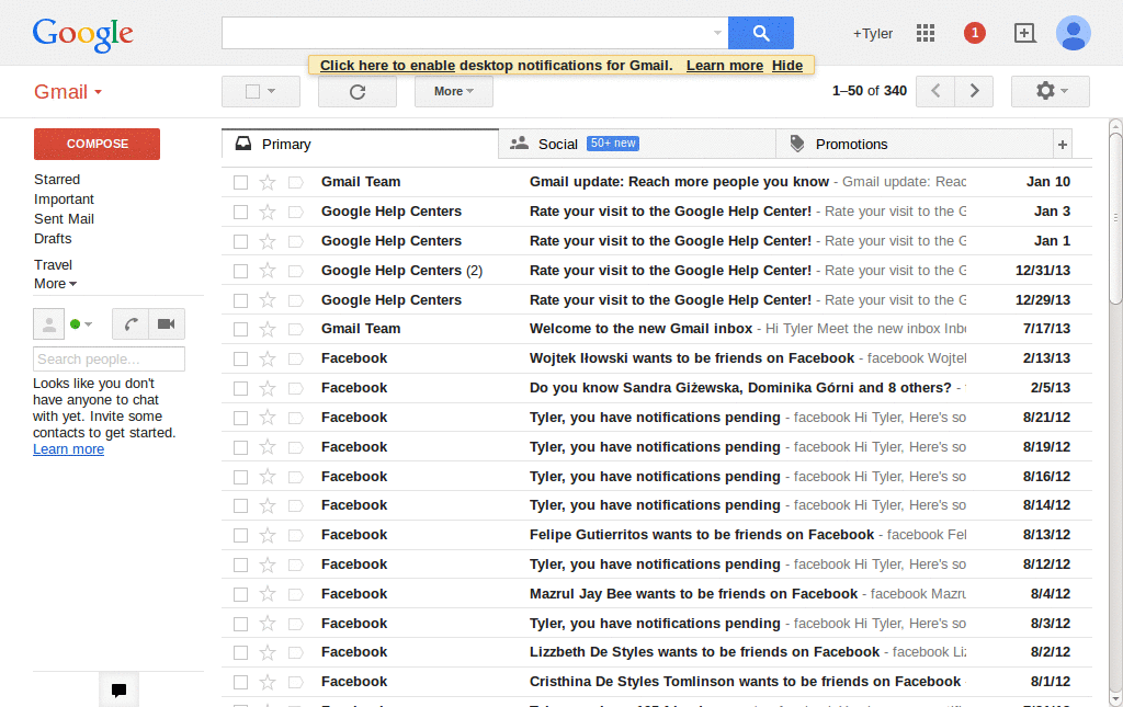 Gmail Hide Inbox (#)