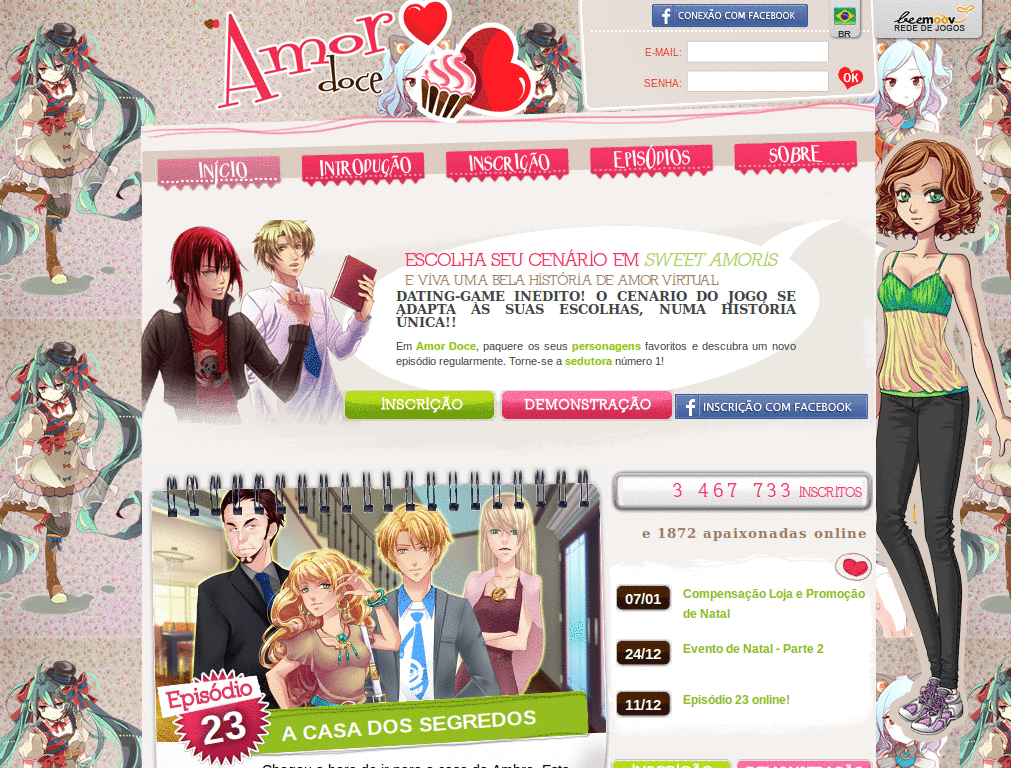 Tema Amor Doce Anime e Vocaloid