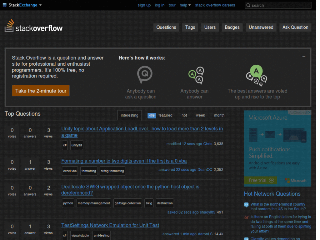 Stack Overflow Modern Dark
