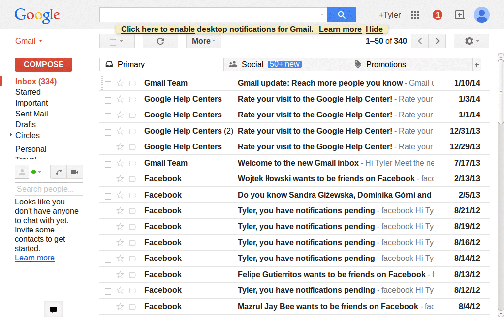Gmail: Larger Fonts