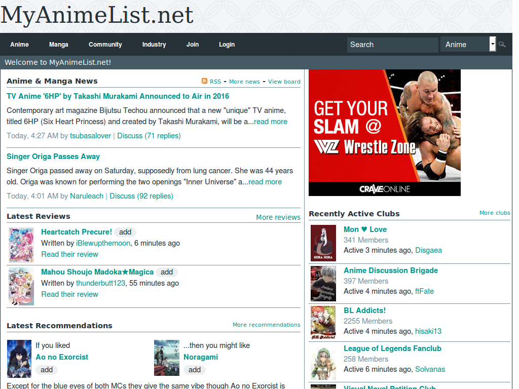 MyAnimeList - Simple Grey