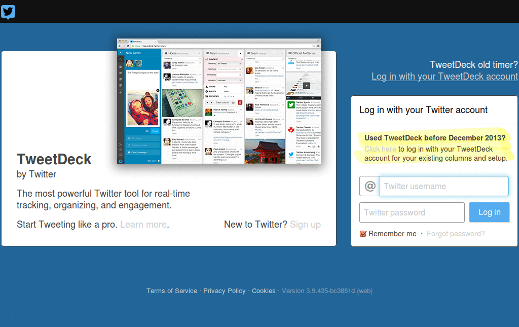 Pink tweetdeck
