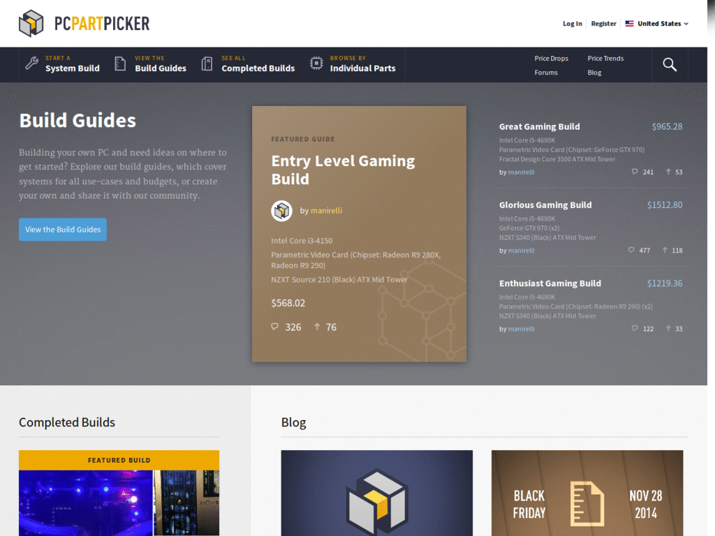 PC Part picker slight improvements