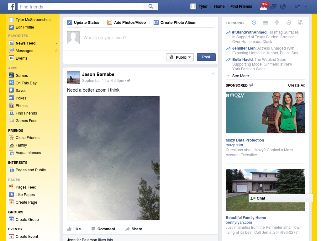 Facebook - Yellow ( by Templah.com )