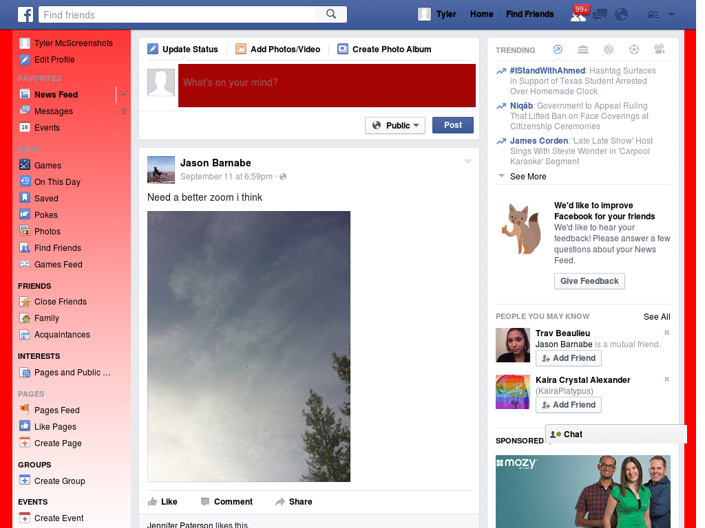 Facebook - Red ( by Templah.com )
