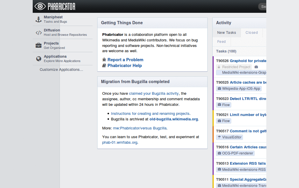 Fixed width pages on phabricator.wikimedia.org