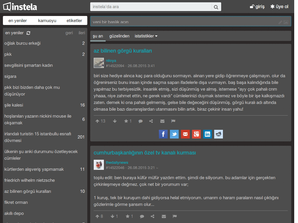 Instela Gece Teması (by Meritokrasi)