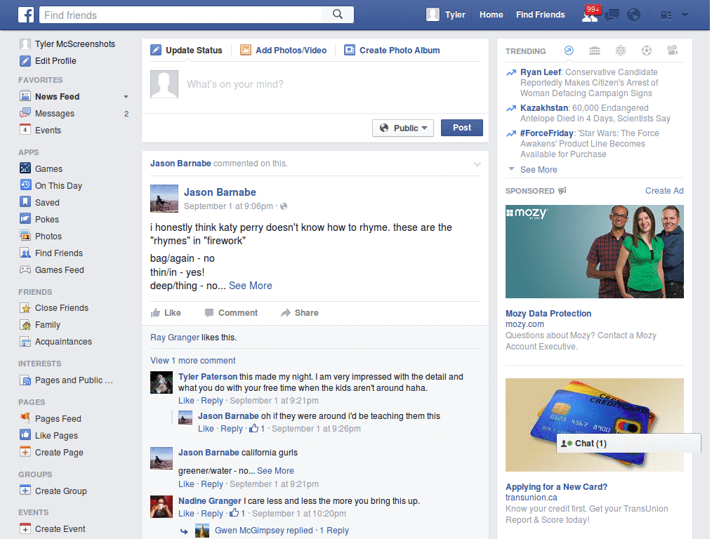 Facebook tweaks
