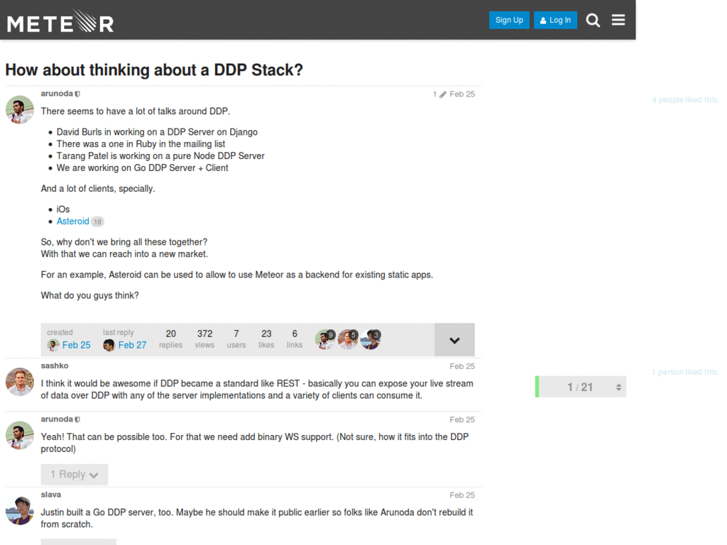 Compact meteor forums (discourse)