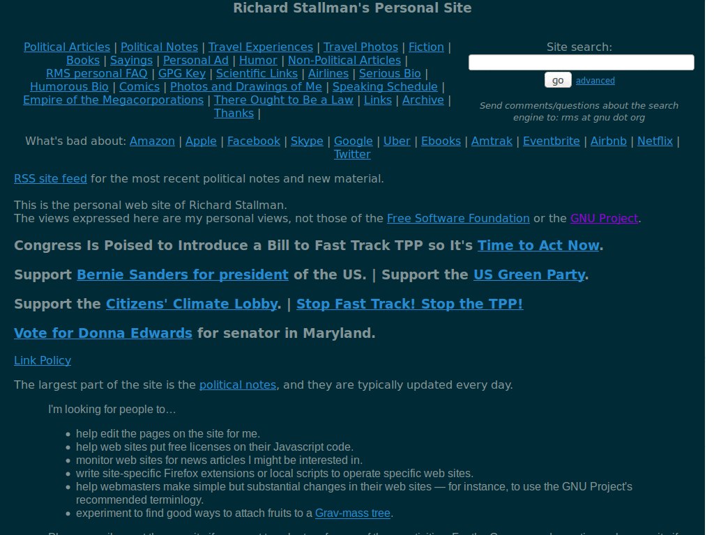 stallman.org Solarized Dark