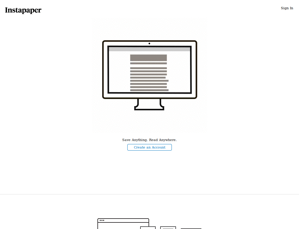 Instapaper in the sidebar