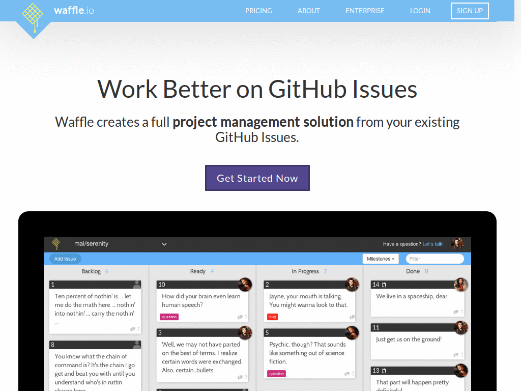 Waffle.io - White textareas