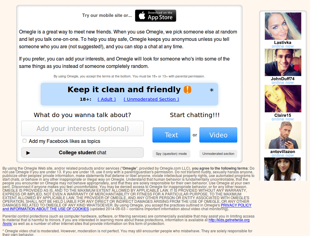Minimalist Omegle Style