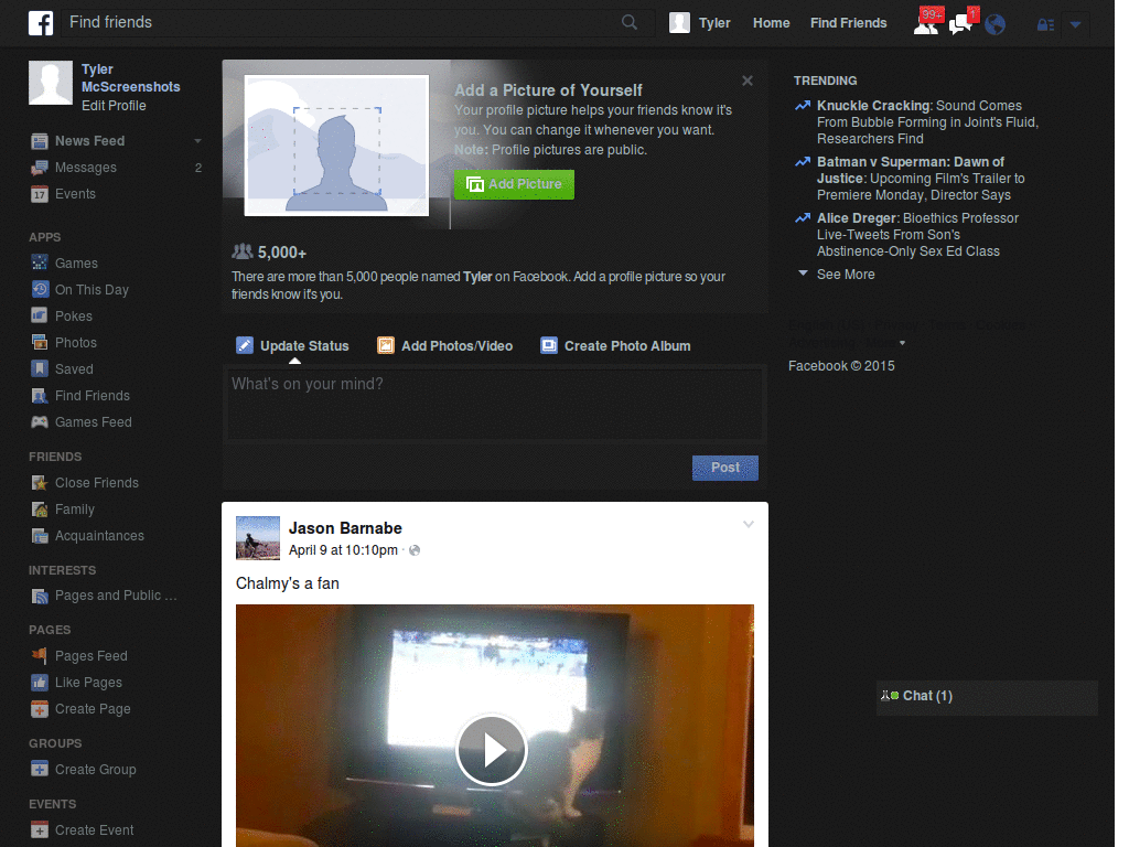 Facebook Flat Minimal Dark/Light Contrast