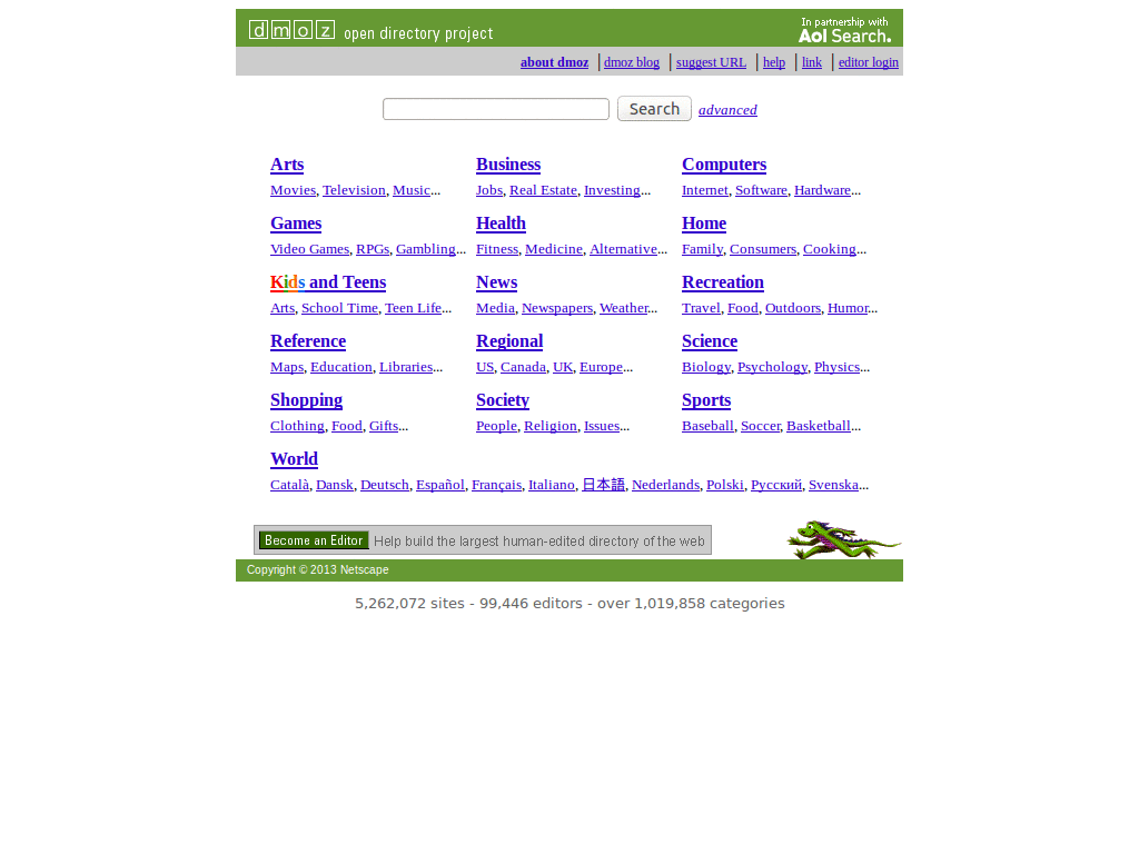 DMOZ - Sans-Serif
