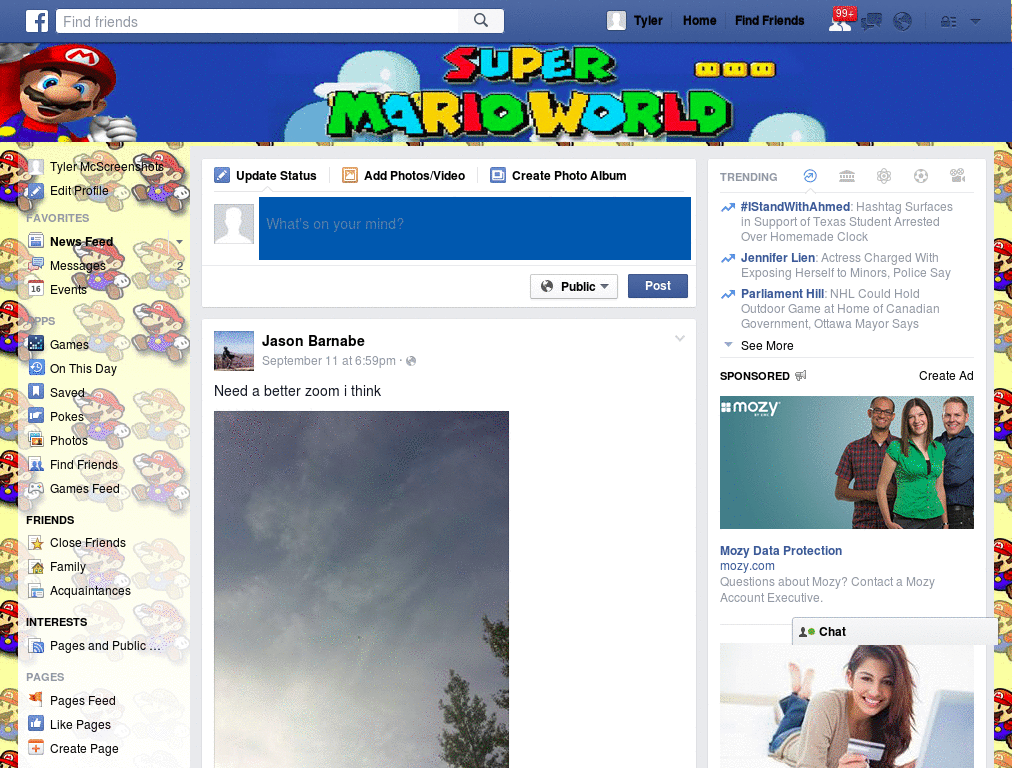 Facebook - Super Mario ( by Templah.com )