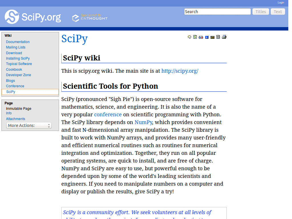 wiki.scipy.org