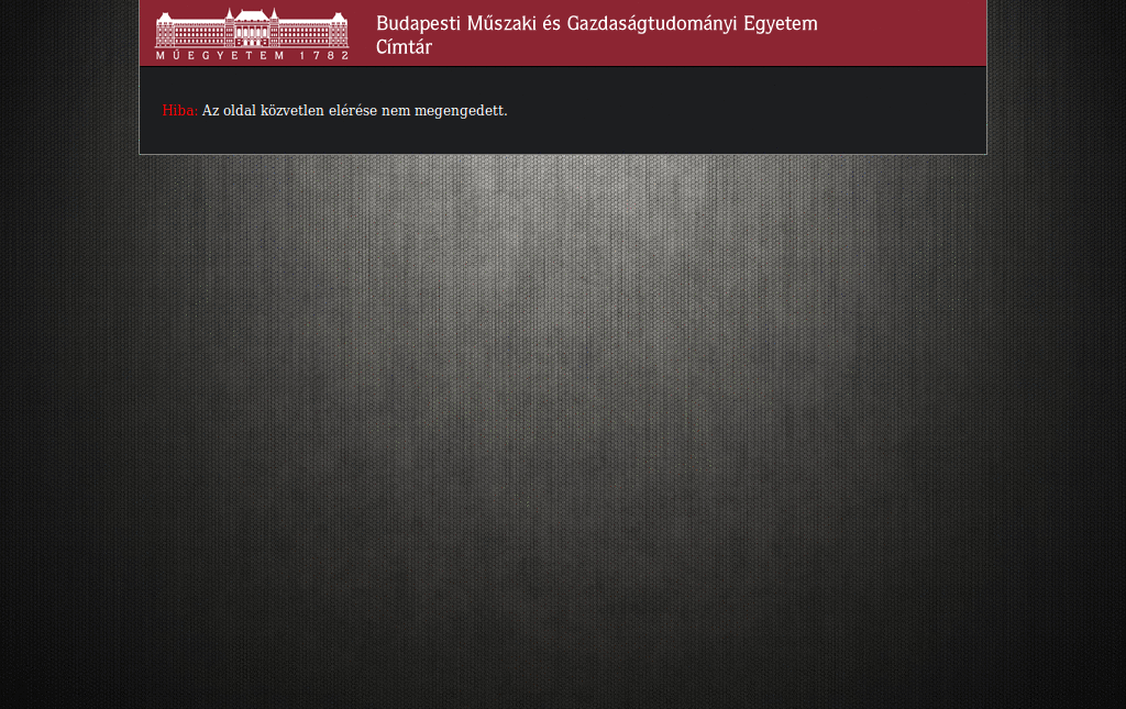 BME edu login (címtár)