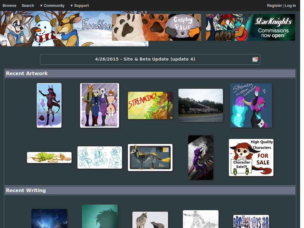Furaffinity Sidebar Remover