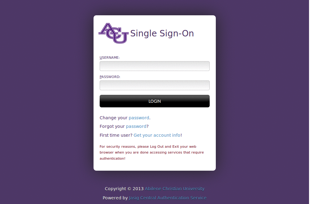 myACU Main Page