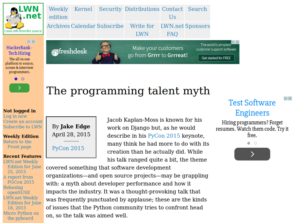 Readable LWN.net Articles