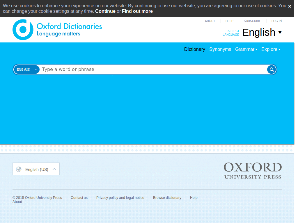 Oxford Dictionaries Search Only (US Main Page)
