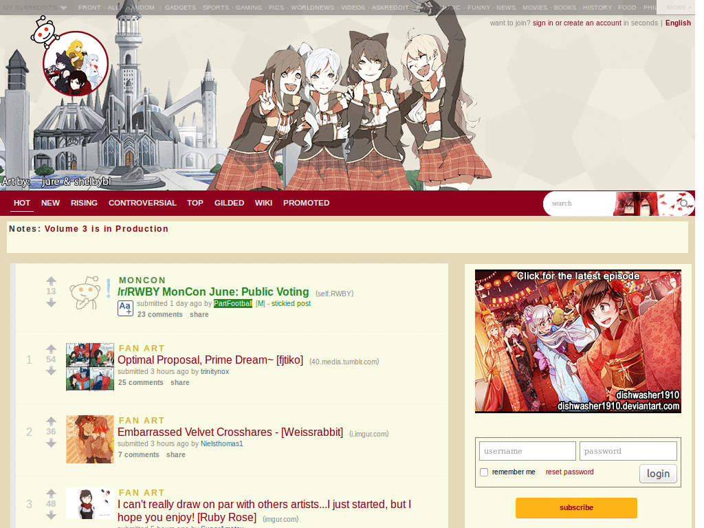 Classic /r/RWBY colours