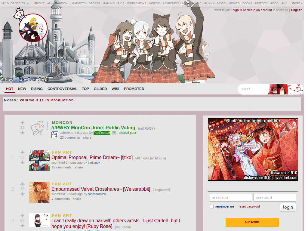Alternate /r/RWBY Purple theme