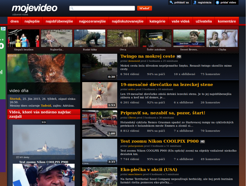 Mojevideo.sk big player | novy prehravač