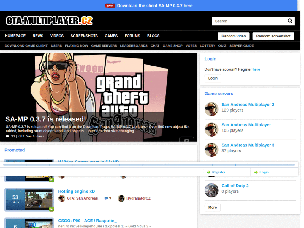 GTA-Multiplayer.cz – Bright stylish look