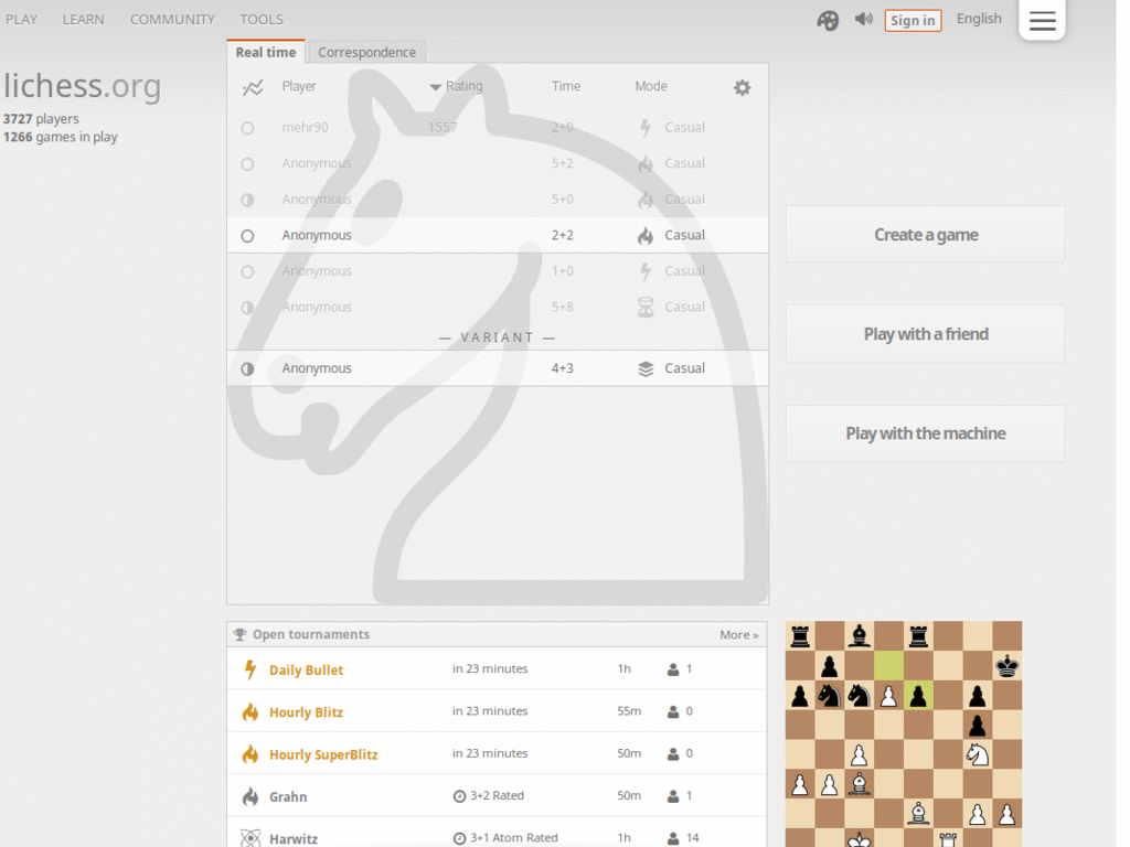 Lichess Board: Aegean