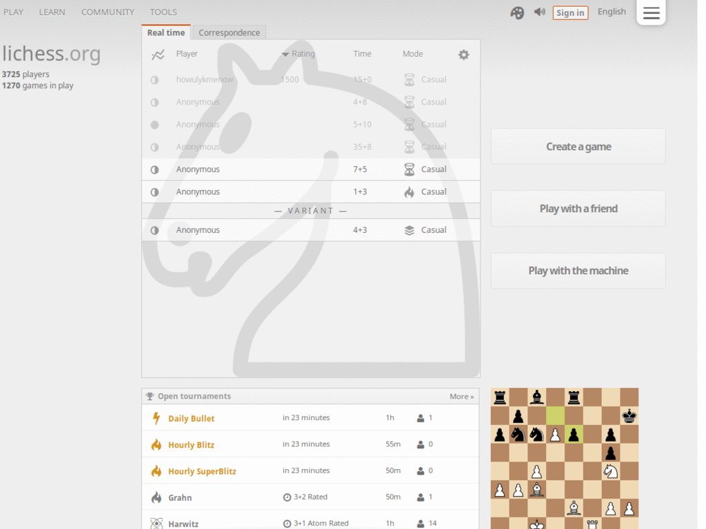 Lichess Board: Green Ice