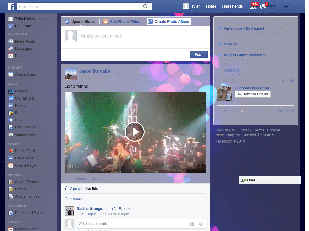 Wallpapers para Facebook - Burbujas Fluor - 97
