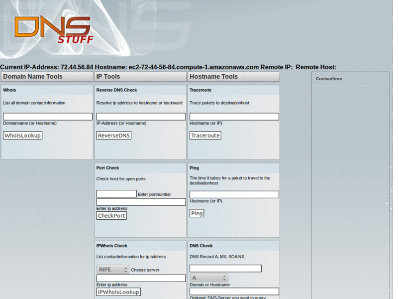 dnsstuff.ch without google ads