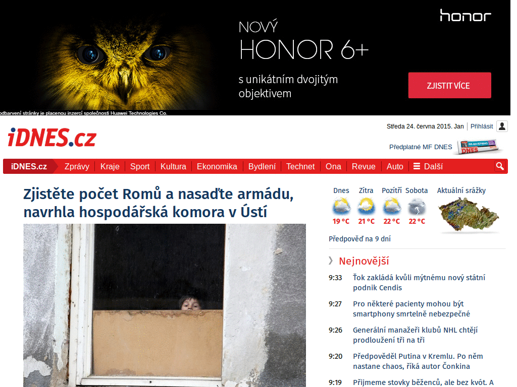 HP Idnes.cz bez reklamy - 21.5.2015