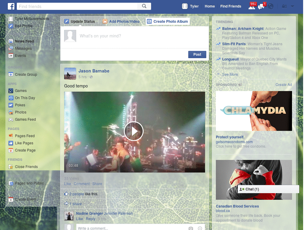 Wallpapers para Facebook - Hoja Verde - 72