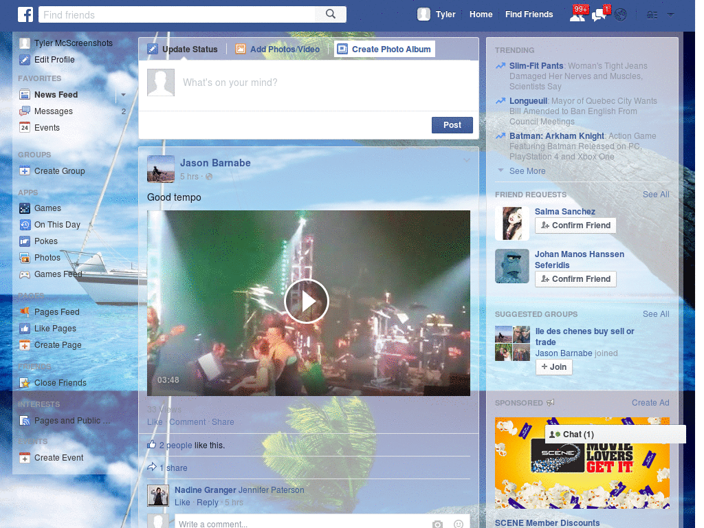 Wallpapers para Facebook - Sailing Palm Ocean - 29