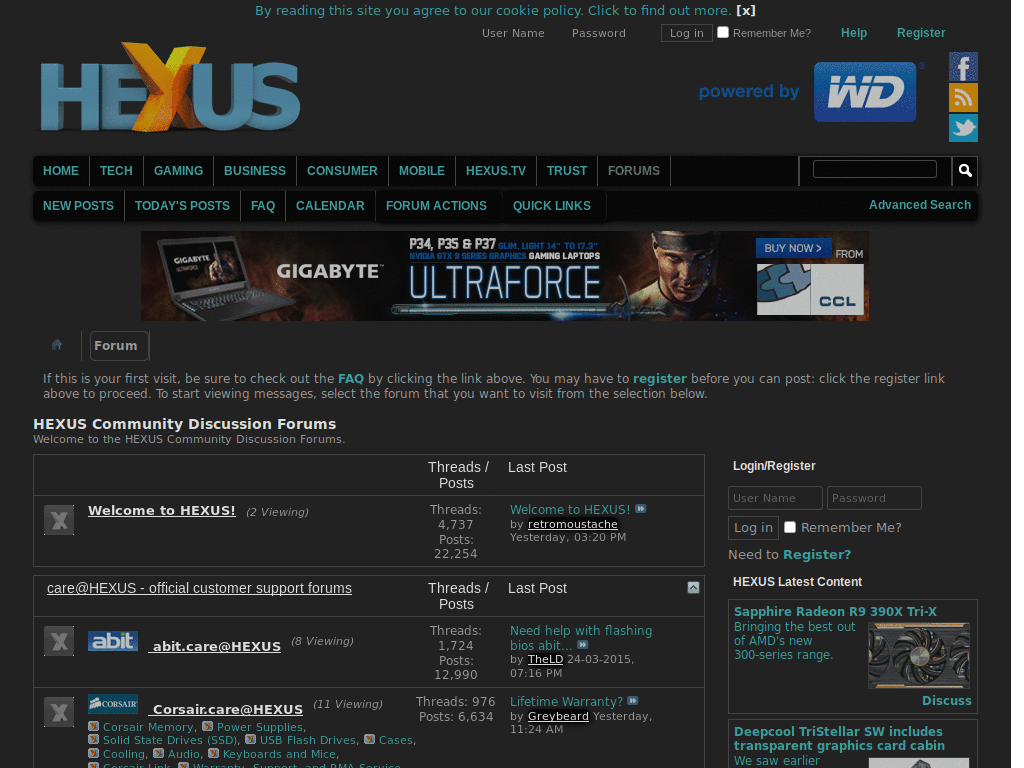 Hexus Forums Dark Style Minimal