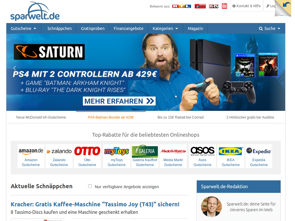Sparwelt ohne overlay