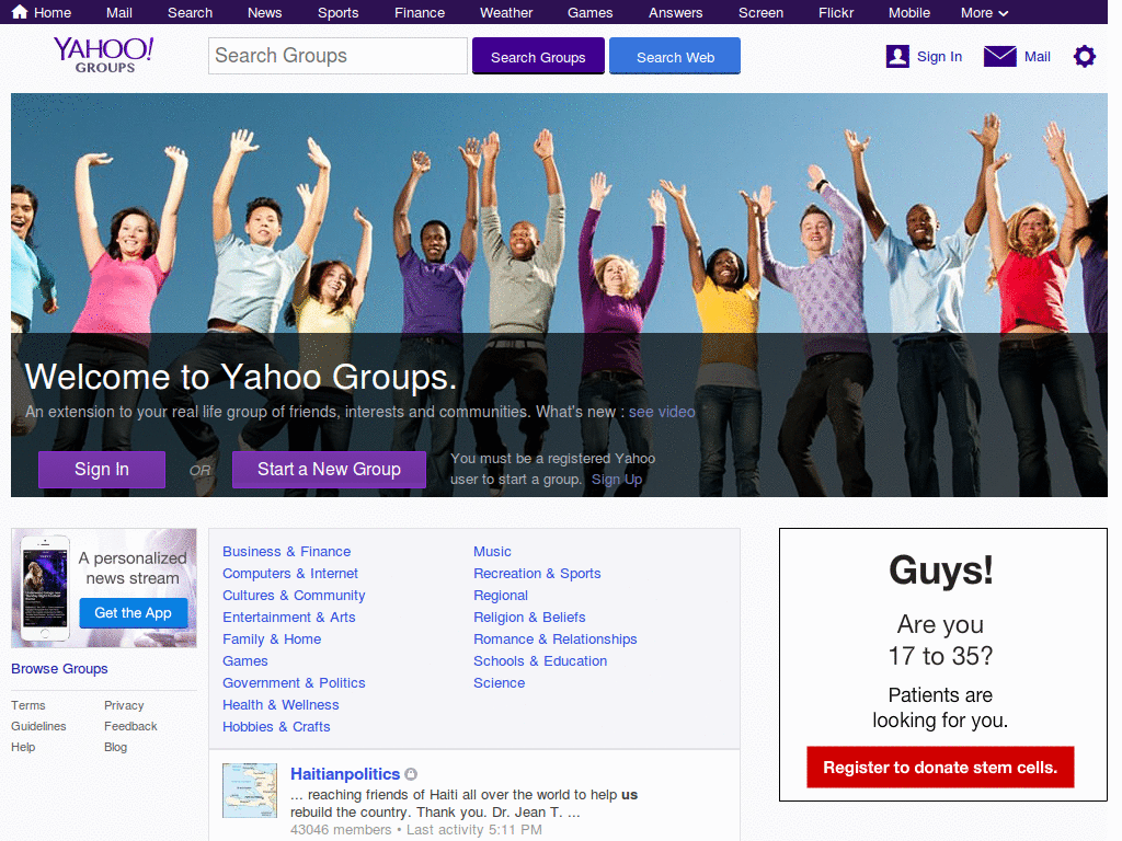 Yahoo GRoups Minimal