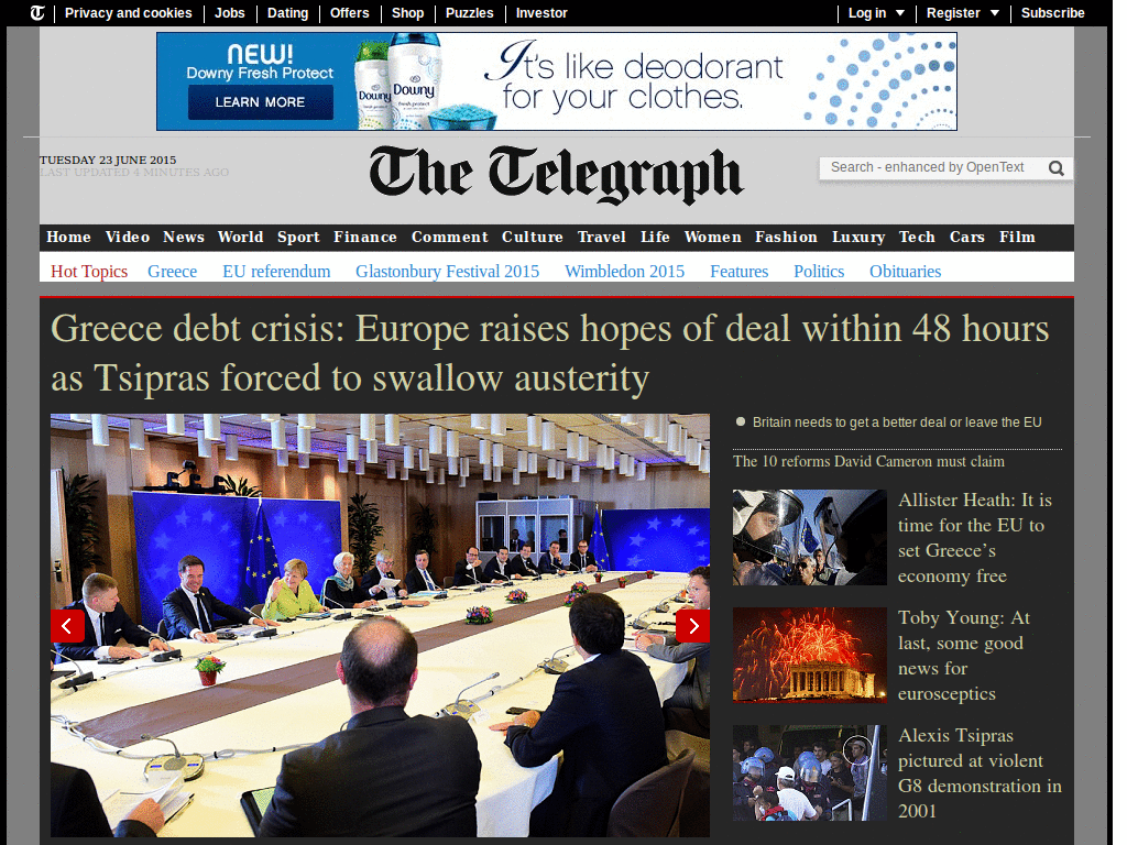 Telegraph.co.uk - easy read