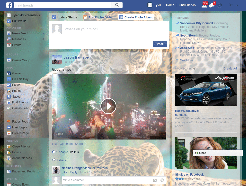 Wallpapers para Facebook - Leopardo - 15