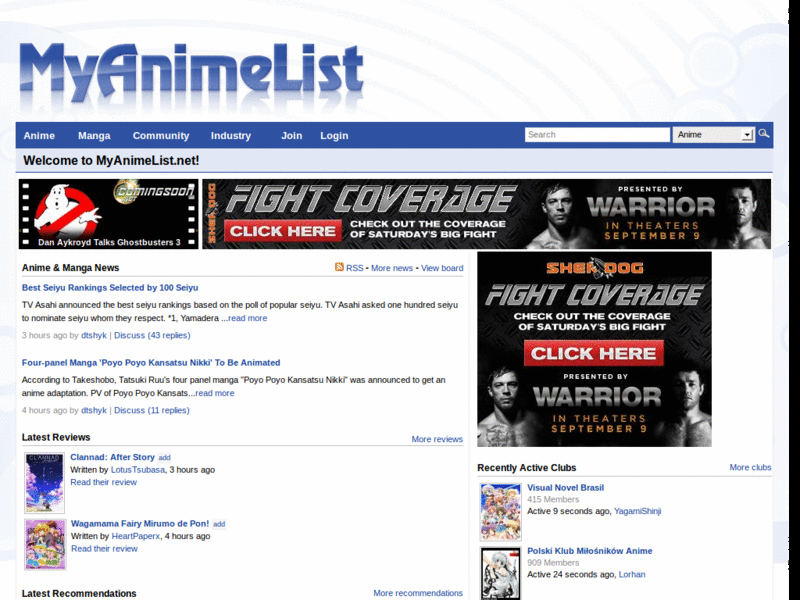MyAnimeList.net -Core Style