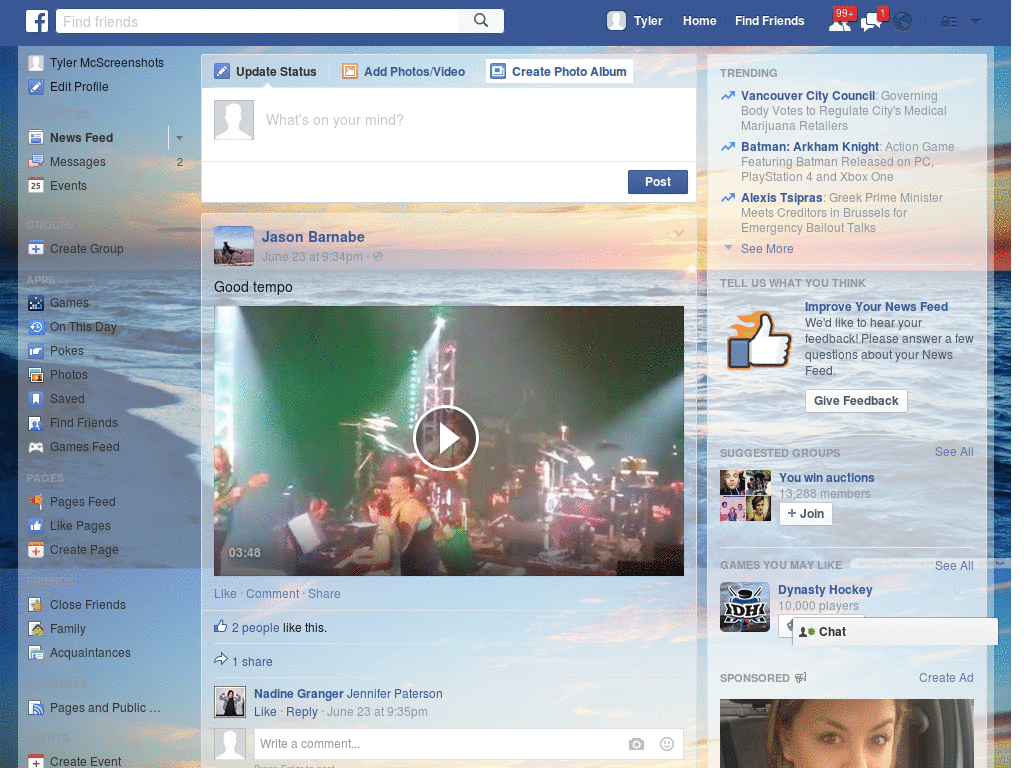 Wallpapers para Facebook - Playa Atardecer - 45