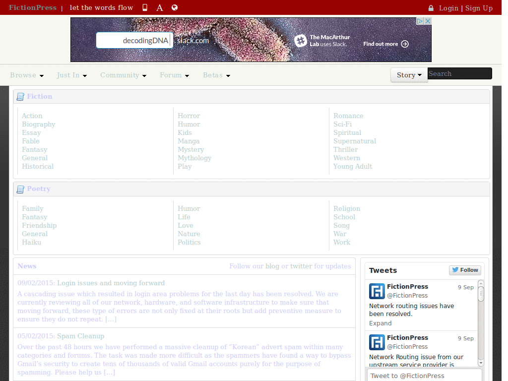 Fictionpress.com - Grey & Aqua/Blue